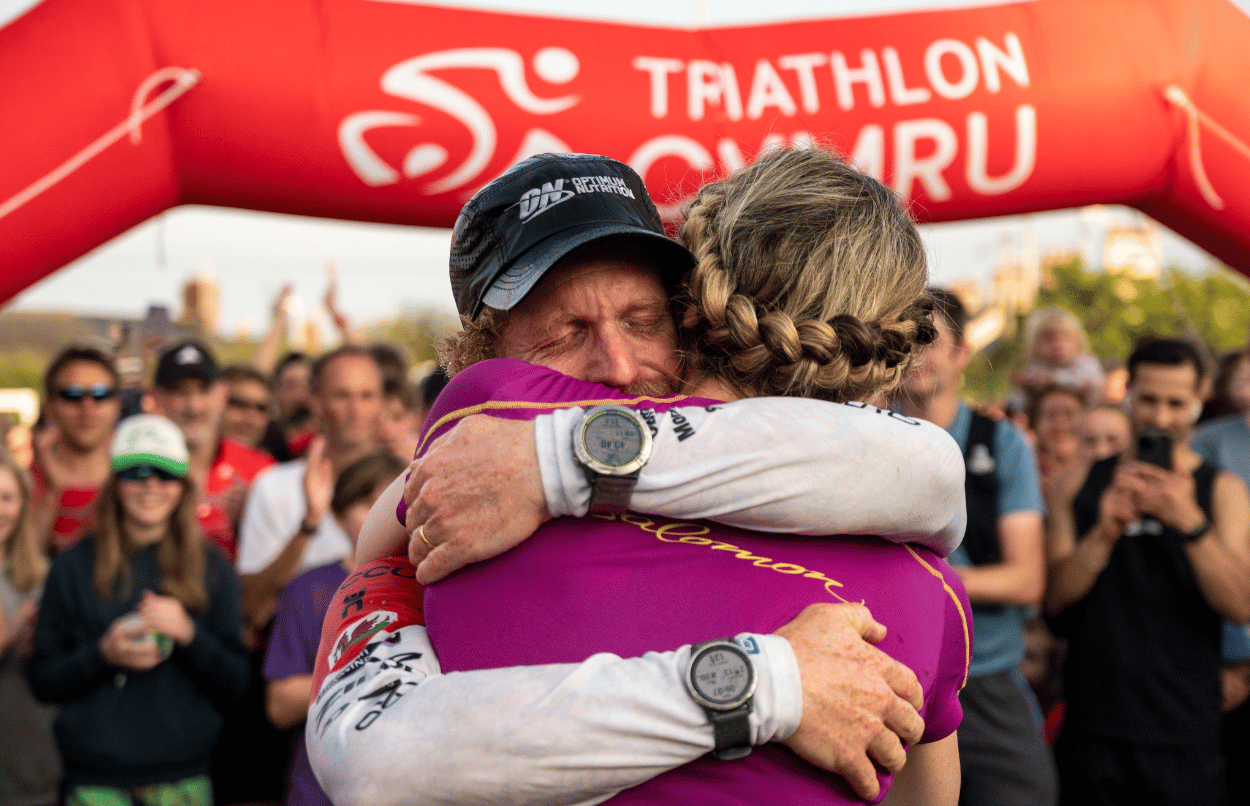 Sean Conway hugging person